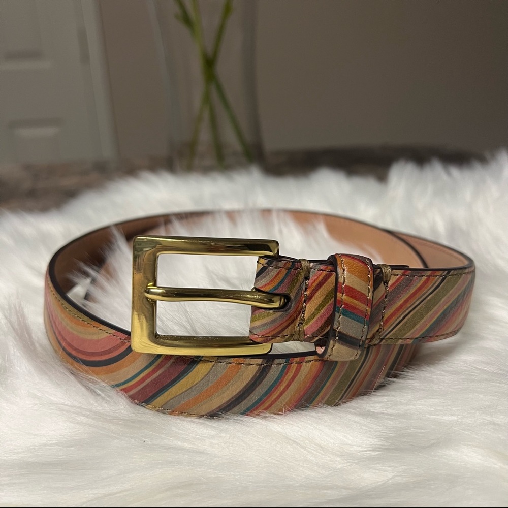 Authentic Leather Paul Smith Belt, Swirl collection